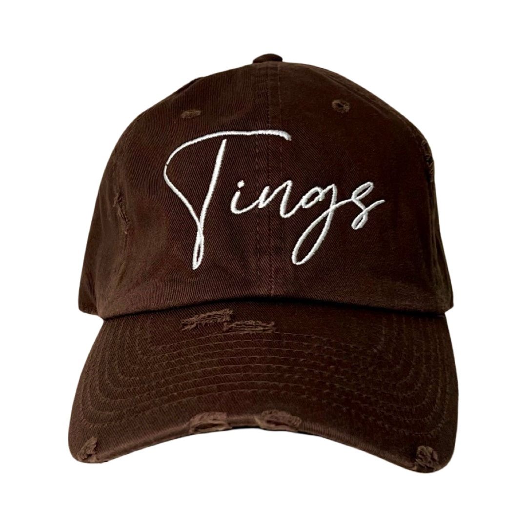 Original " Tings " Distressed Dad Hat