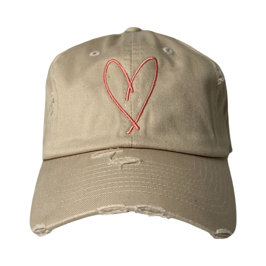 " Tings " Heart Logo Distressed Dad Hat