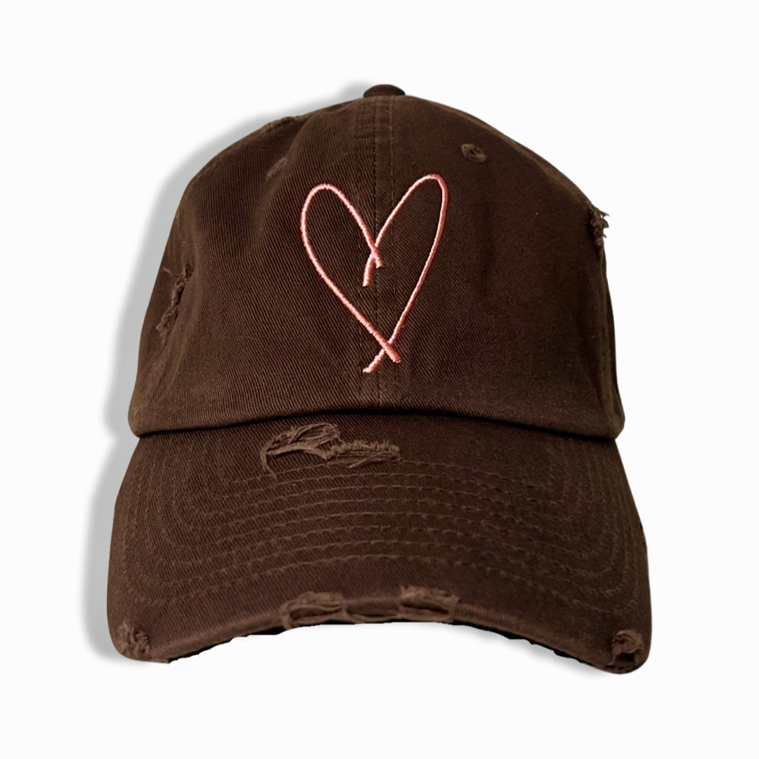 " Tings " Heart Logo Distressed Dad Hat