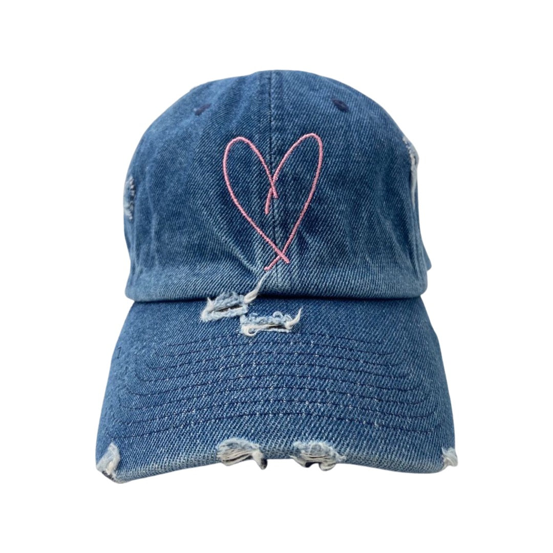 " Tings " Heart Logo Distressed Dad Hat