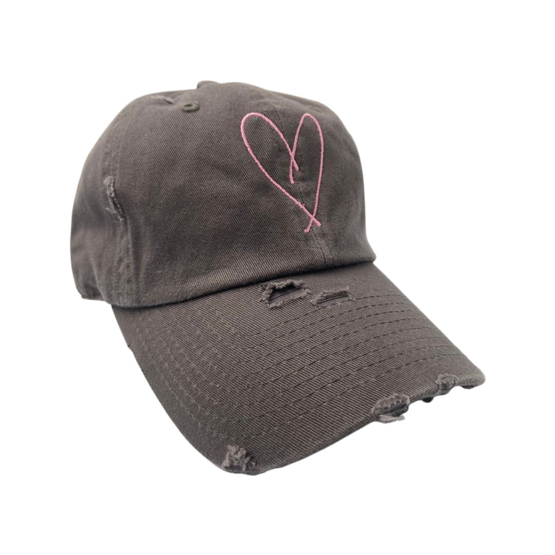 " Tings " Heart Logo Distressed Dad Hat