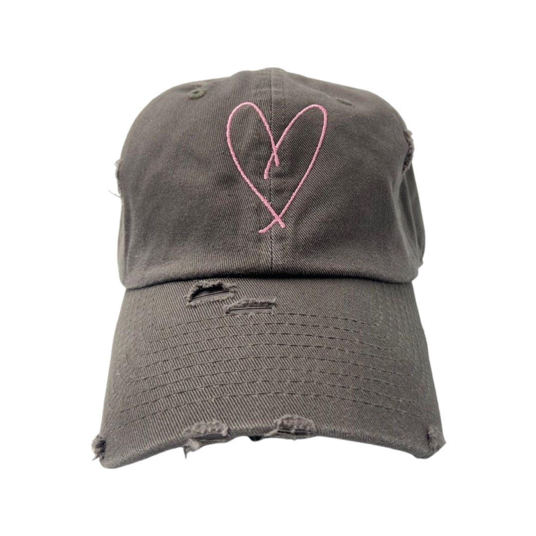 " Tings " Heart Logo Distressed Dad Hat